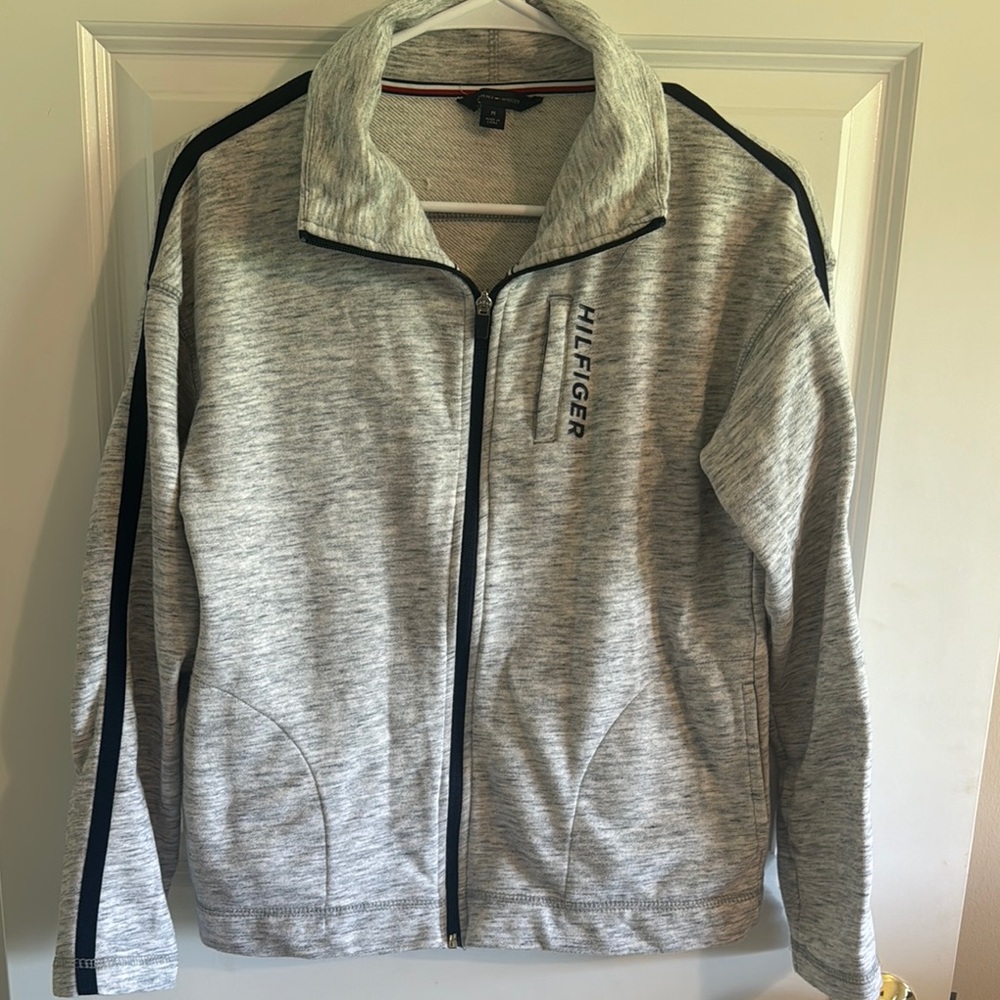 Tommy Hilfiger Gray and Blue Sweatshirt